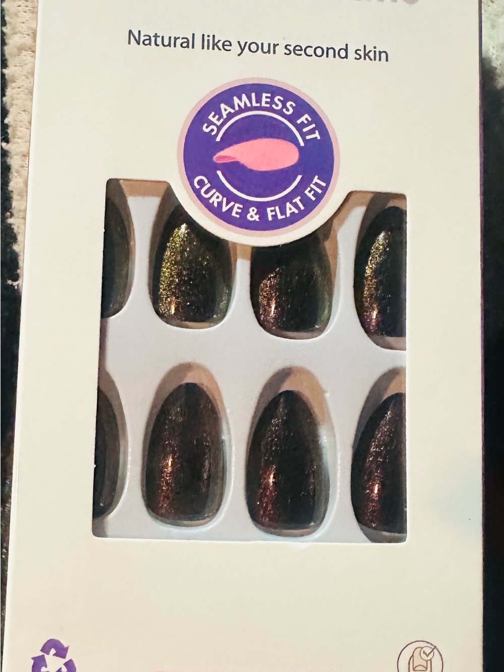 Shimmering Metallic Dark Red & Bronze Cat Eyed Press On Nails- Salon Quality!